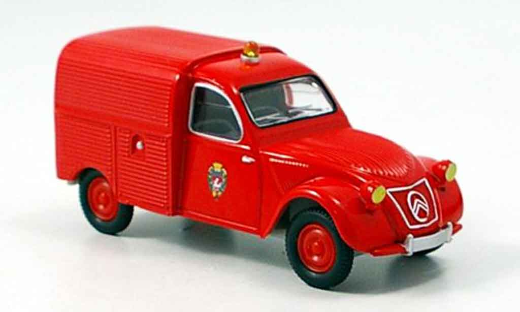 Citroen 2CV 1/43 Solido kastenente pompier modelauto