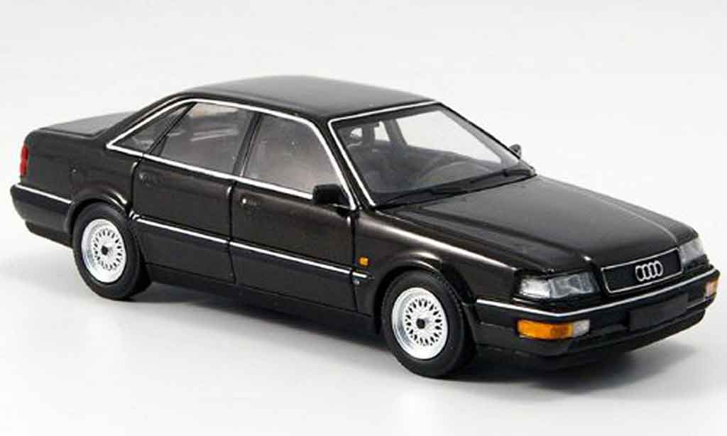 Audi V8 Quattro 1/43 Minichamps Quattro zwart 1988 modelauto