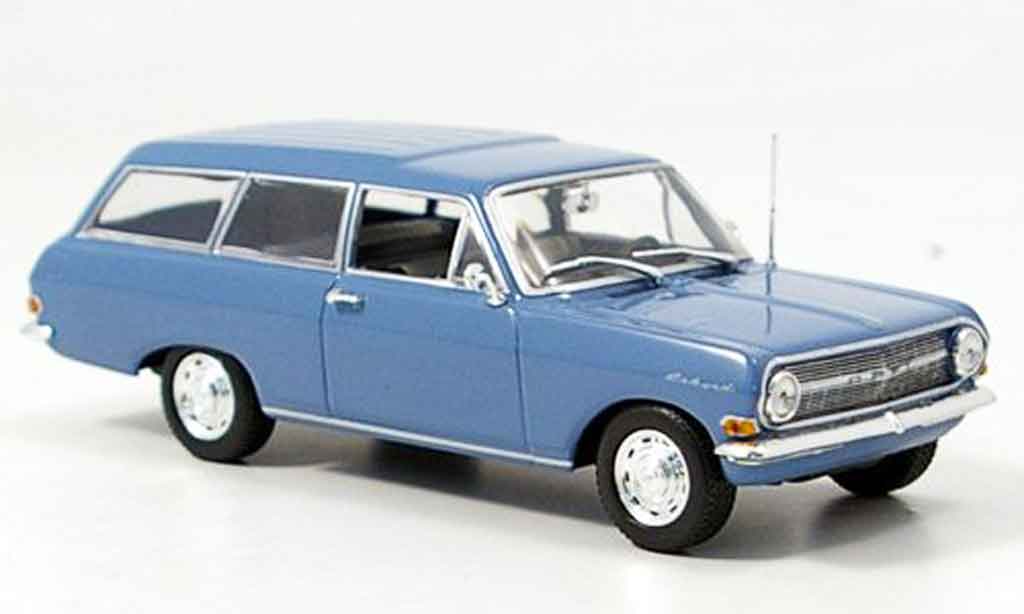 Opel Rekord 1/43 Minichamps a caravan blauw 1962 modelauto