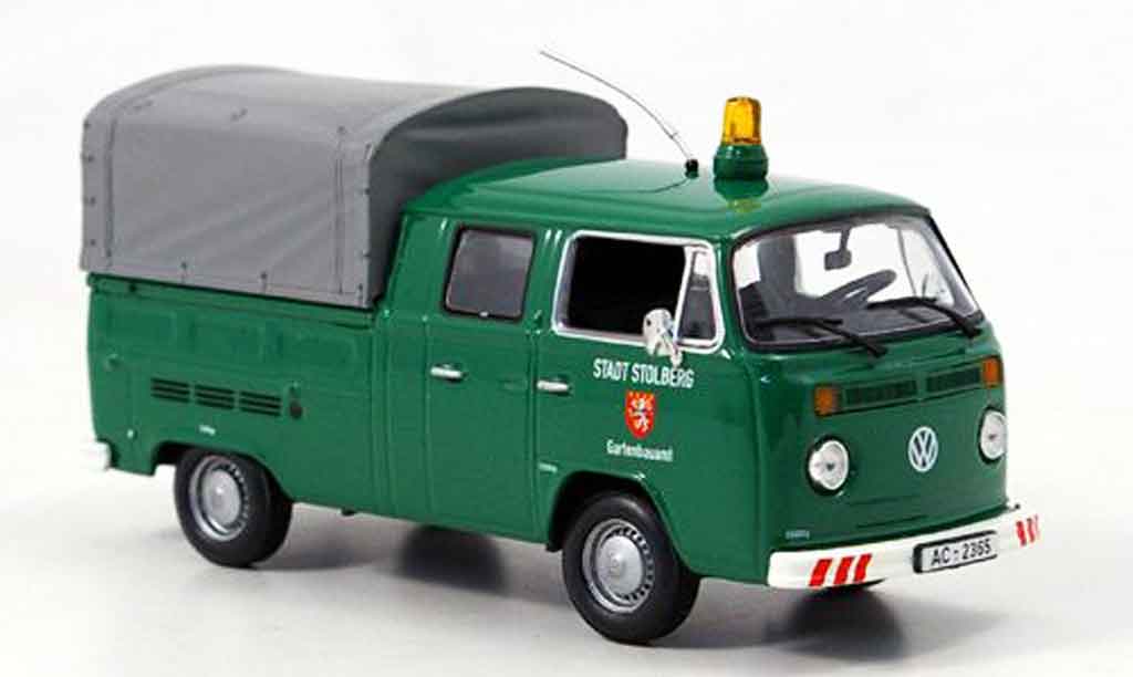 Volkswagen Combi 1/43 Minichamps t2 doka pritsche stadt stolberg grun modelauto