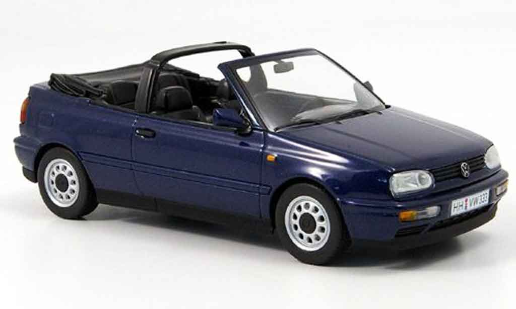 Volkswagen Golf III 1/43 Minichamps III cabriolet blauw 1993 modelauto