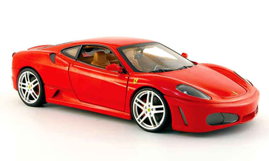 Ferrari F430 1/18 Hot Wheels coupe rood avec interieur beige modelauto