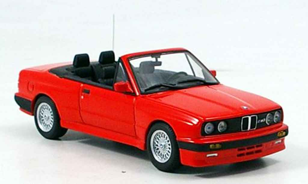 Bmw M3 E30 1/43 Minichamps E30 3er Cabrio rood 1988 modelauto