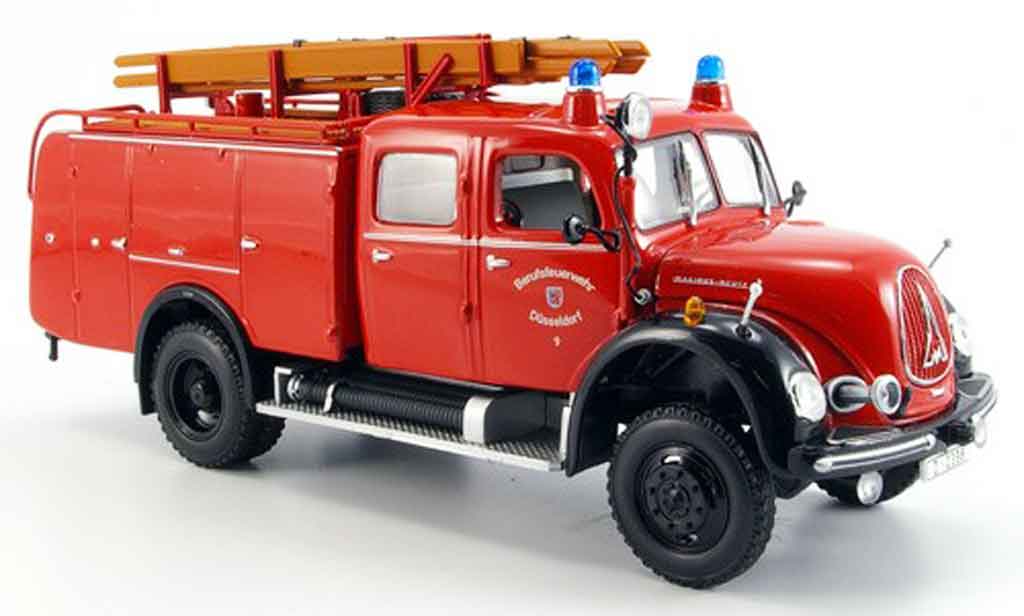 Magirus TLF 16 1/43 Minichamps Merkur A pompier Dusseldorf modelauto