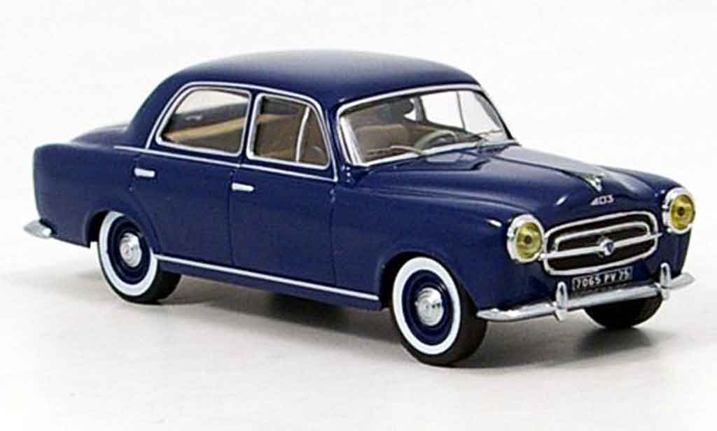 Peugeot 403 Berline 1/43 IXO Sedan blauw 1956 modelauto
