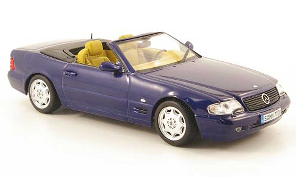 Mercedes 500 SL 1/43 Minichamps SL (R129) blauw modelauto