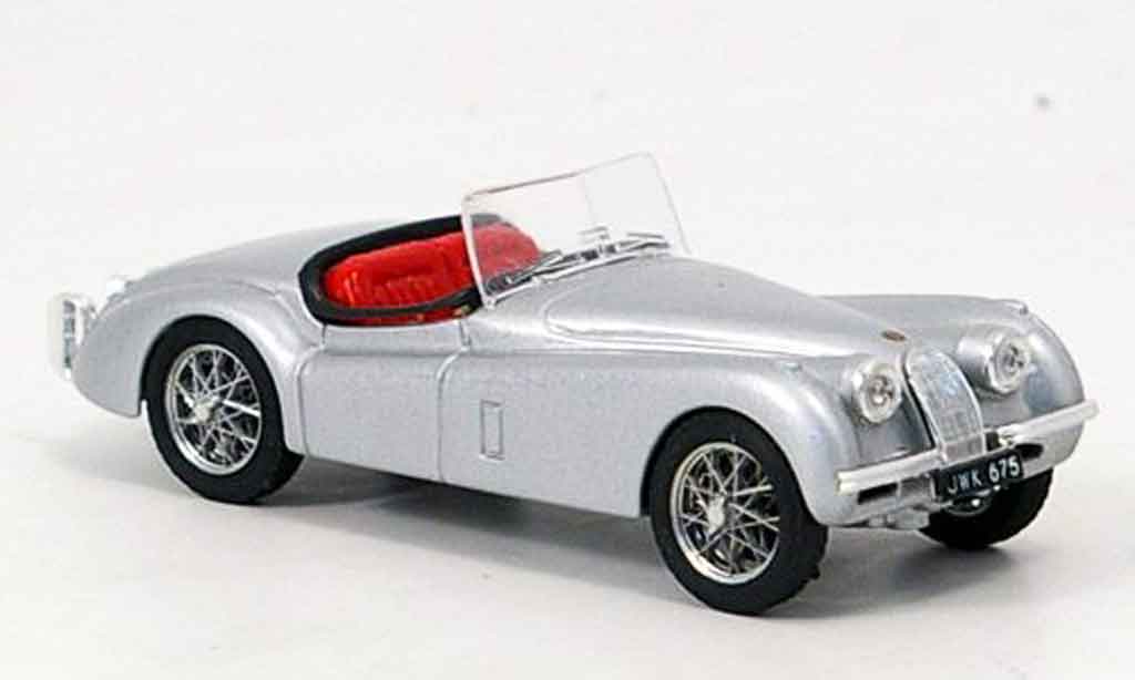 Jaguar XK 120 1/43 Brumm 120 spider grijs metallic offen 1948 modelauto