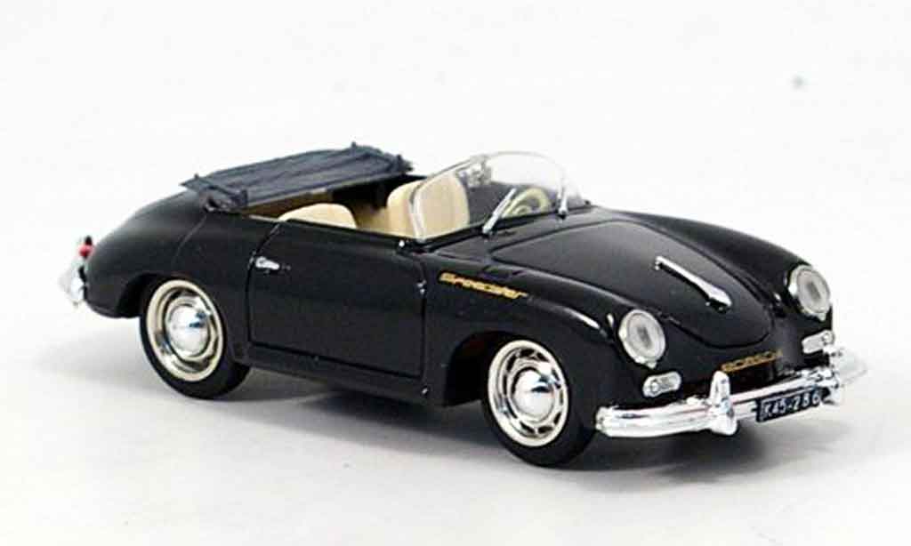 Porsche 356 1952 1/43 Brumm 1952 A Speedster zwart modelauto