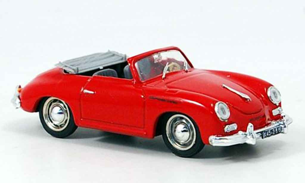 Porsche 356 1952 1/43 Brumm 1952 A Cabrio rood modelauto