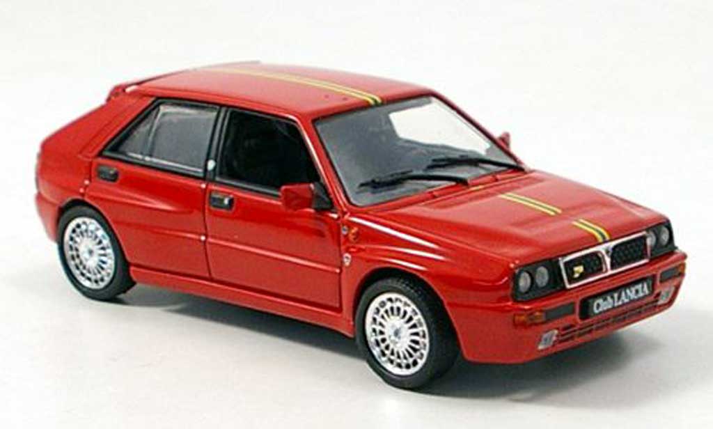 Lancia Delta HF Integrale 1/43 Norev HF Integrale Club rood 1992 modelauto