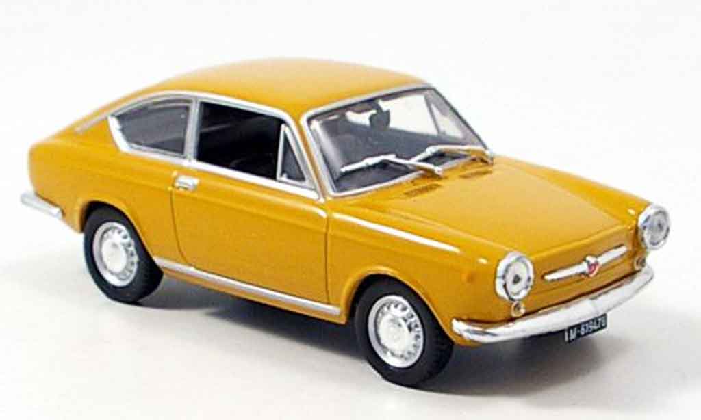 Seat 850 1/43 Norev coupe geel 1967 modelauto