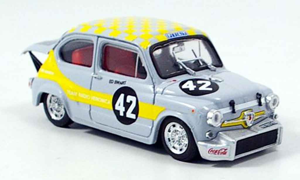 Fiat Abarth 1000 1/43 Brumm No.42 Swart dritter Zandvoort 1969 modelauto
