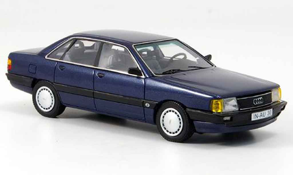 Audi 100 1/43 Neo (Typ44) blauw 1982 modelauto