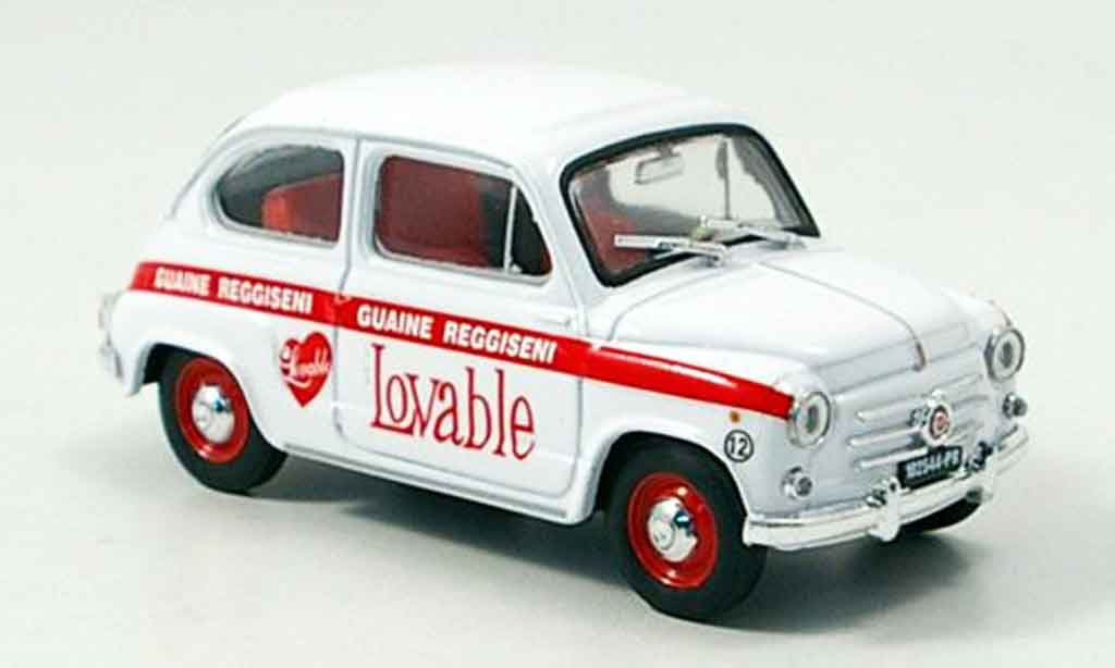 Fiat 600 1/43 Brumm Intimo Lovable 1960 modelauto