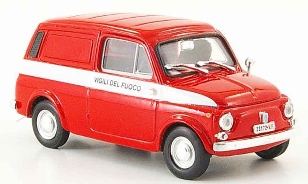 Autobianchi Furgoncino 1/43 Brumm 500 Vigili de Fuoco 1972 modelauto