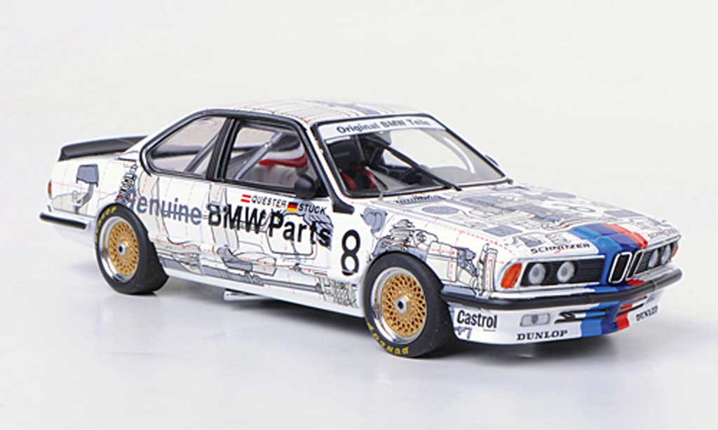 Bmw 635 CSI 1/43 Autoart Gr.A No.8 Team Schnitzer H.J.Stuck / D.Quester Gruppe A 1984 modelauto