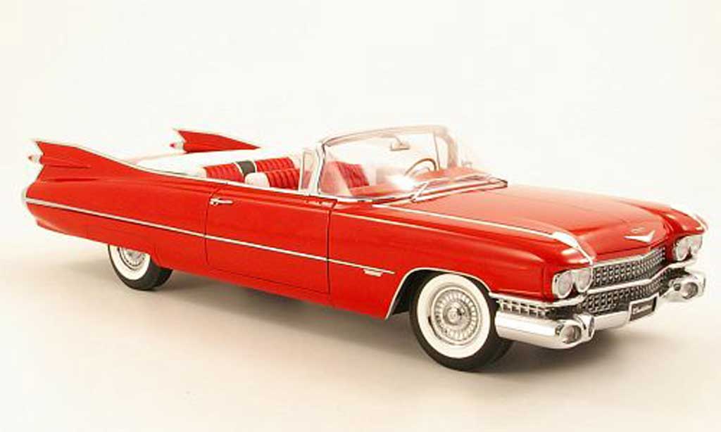 Cadillac Serie 62 1/18 Autoart Cabriolet rood 1959 modelauto