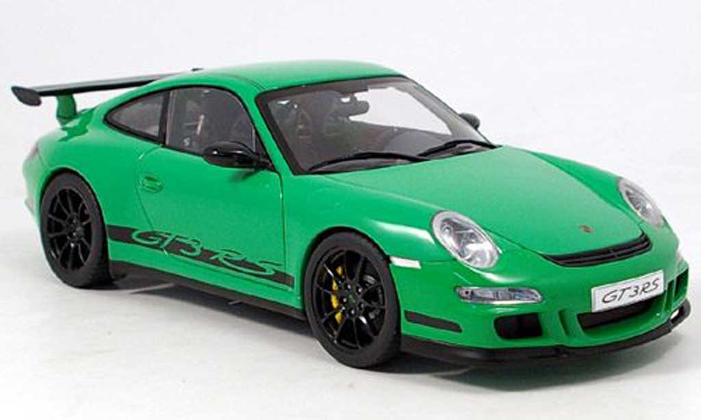 Porsche 997 GT3 RS 1/18 Autoart GT3 RS 2006 grun/zwart modelauto