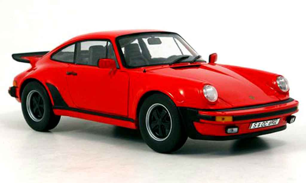 Porsche 930 Turbo 1/18 Norev Turbo 3l rood 1975 modelauto