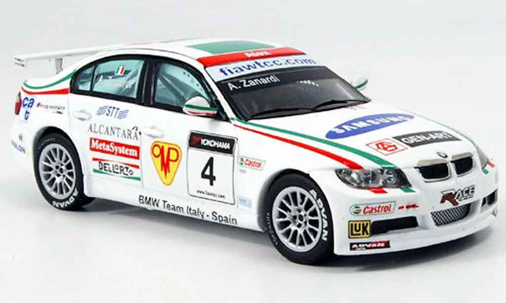 Bmw 320 E90 1/43 Spark E90 si 3er No.4 Zanardi WTCC 2007 modelauto