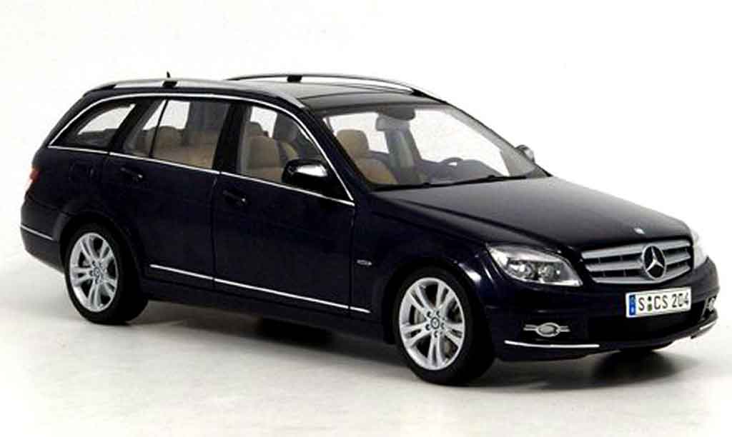 Mercedes Classe C 1/18 Autoart stationwagen t-modell avantgarde blauw 2007 modelauto