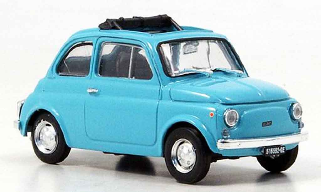 Fiat 500 1/43 Brumm R blauw 1972 modelauto