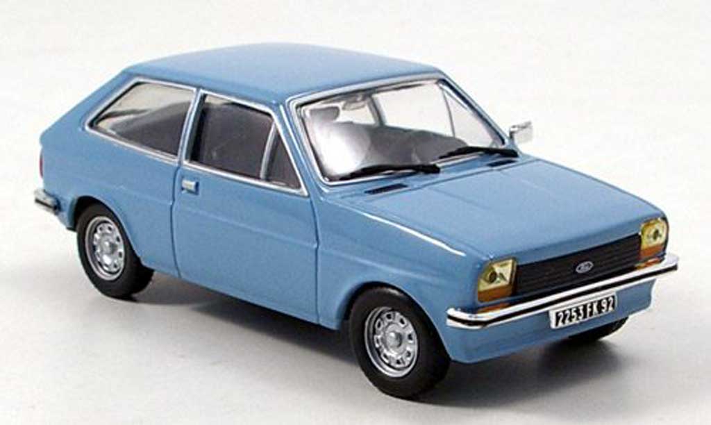 Ford Fiesta 1976 1/43 Hachette 1976 MK I grijsblauw modelauto