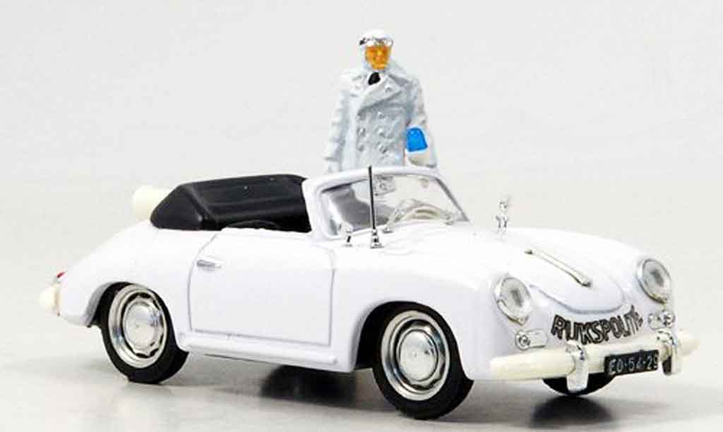 Porsche 356 1952 1/43 Brumm 1952 politie Niederlande avec Figur modelauto