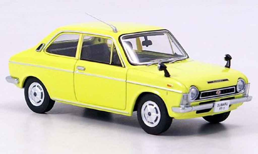 Subaru FF 1/43 Ebbro 1 1100 sports geel 1969 modelauto