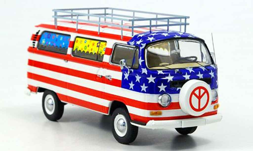 Volkswagen Combi 1/43 Schuco t2a bus stars and stripes modelauto
