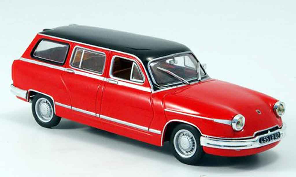 Panhard PL 17 1964 1/43 Norev 1964 stationwagen rood zwart modelauto