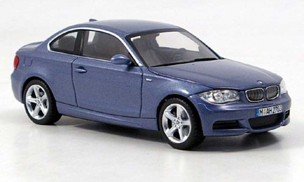 Bmw 125 E82 1/43 Minichamps E82 i Coupe blauw modelauto