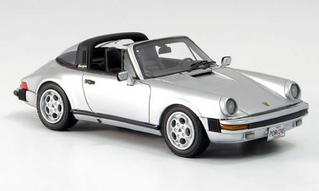 Porsche 930 Targa 1/43 Neo Carrera Targa US-Version grijs 1985 modelauto