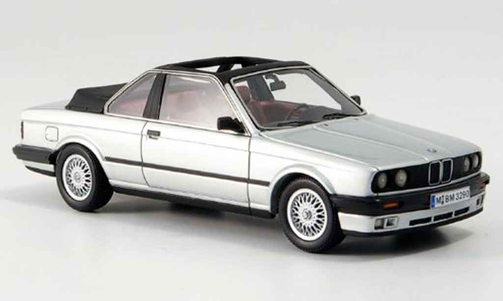 Bmw 318 E30 1/43 Neo E30 i (E30) Baur Cabriolet grijs metallic 1986 modelauto