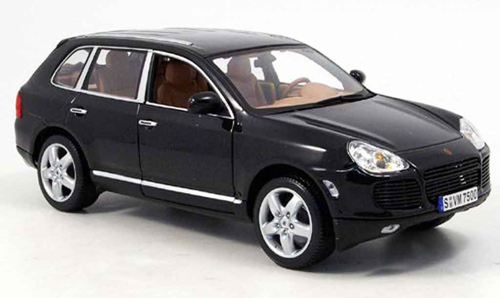 Porsche Cayenne Turbo S 1/18 Norev Turbo zwart 2003 modelauto