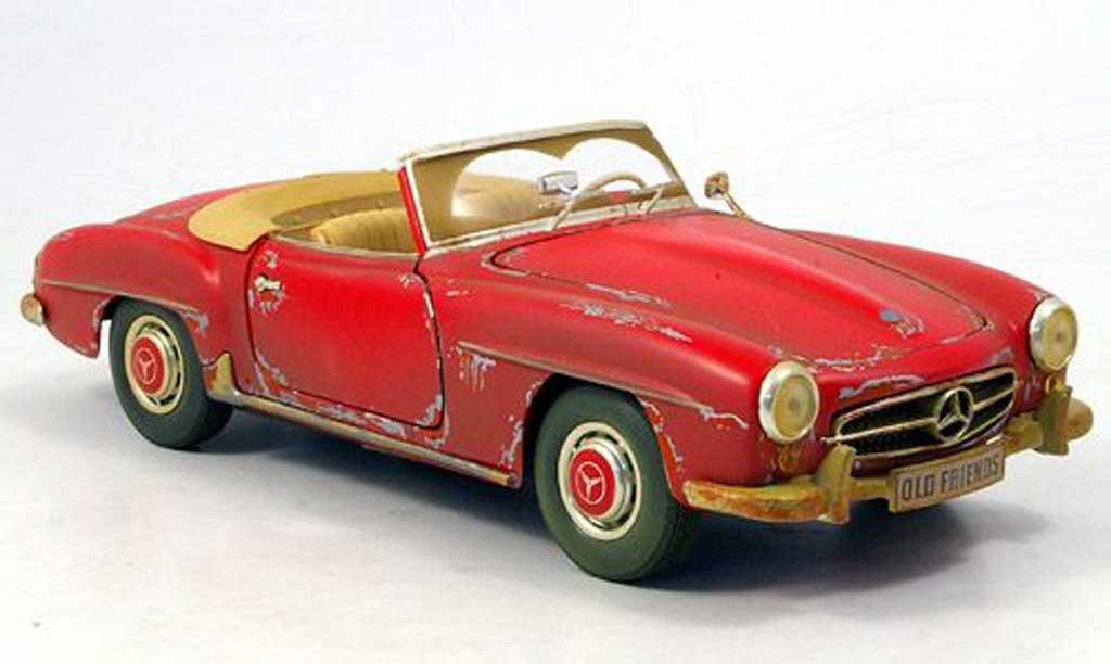 Mercedes 190 SL 1/18 Maisto SL scheunenfund avec altersspuren 1955 modelauto