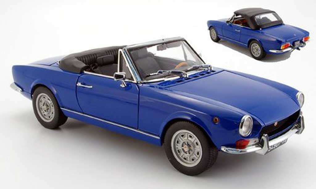 Fiat 124 BS 1/18 Sun Star BS blauw geoffnetes verdeck 1969 modelauto
