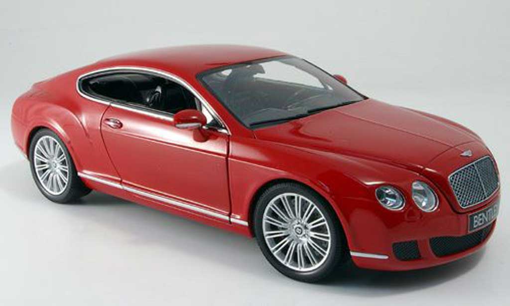 Bentley Continental GT 1/18 Minichamps GT rood 2008 modelauto