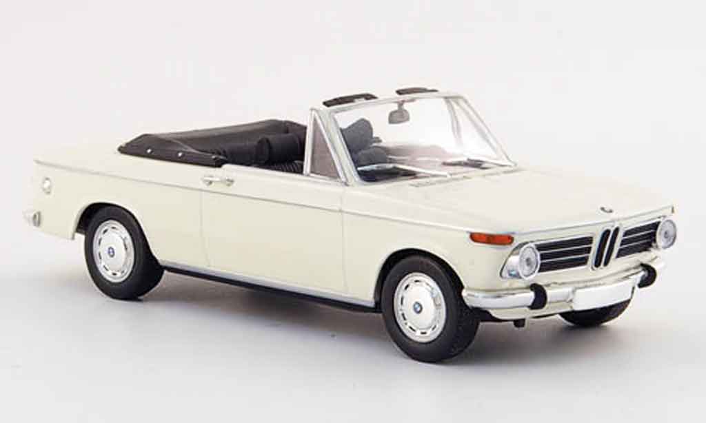 Bmw 2002 Ti 1/43 Minichamps Ti Cabriolet wit 1971 modelauto