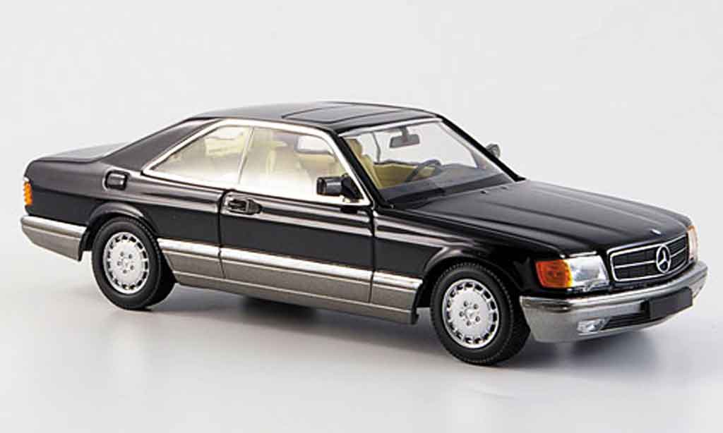 Mercedes 560 SEC 1/43 Minichamps SEC zwart 1986 modelauto