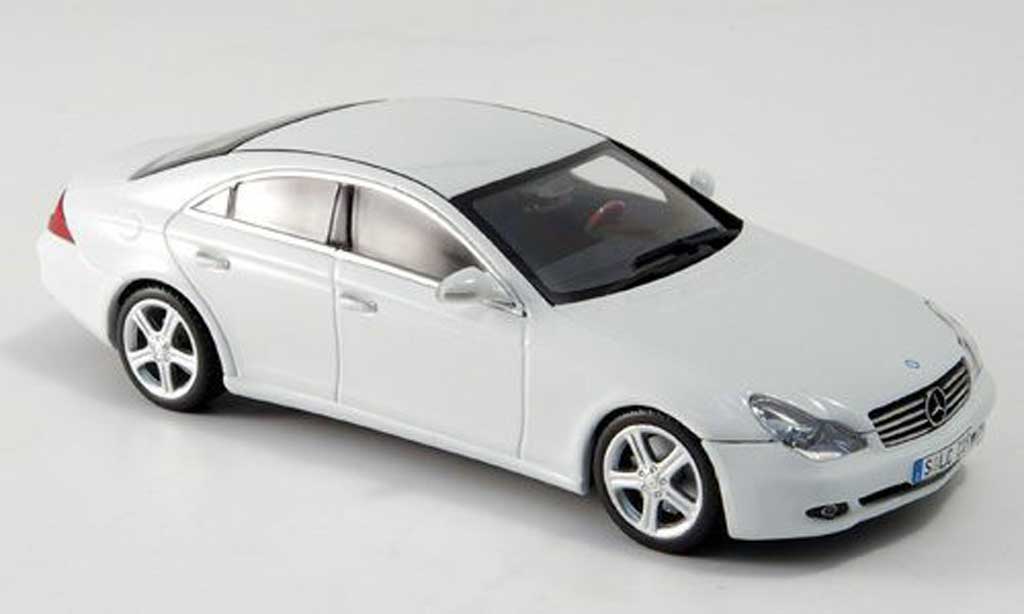 Mercedes Classe CLS 1/43 Minichamps wit Linea Bianco 2005 modelauto