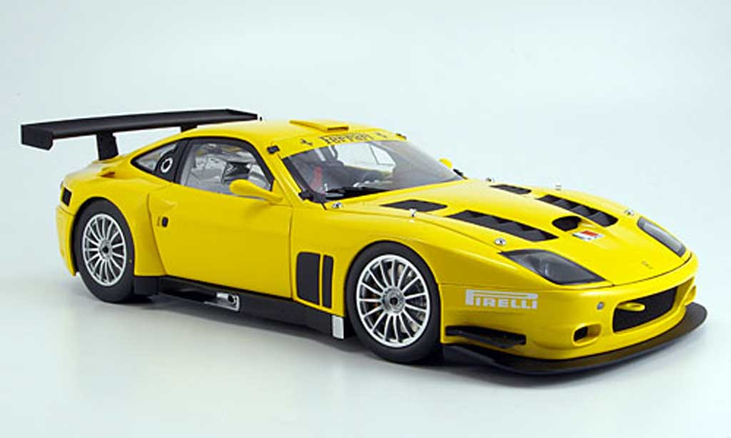 Ferrari 575 GTC 1/18 Kyosho GTC geel 2005 modelauto