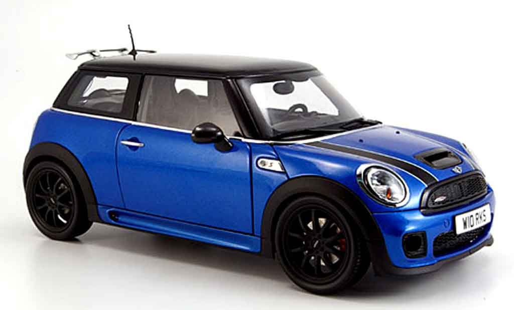 Mini Cooper JCW 1/18 Kyosho JCW r56 blauw modelauto