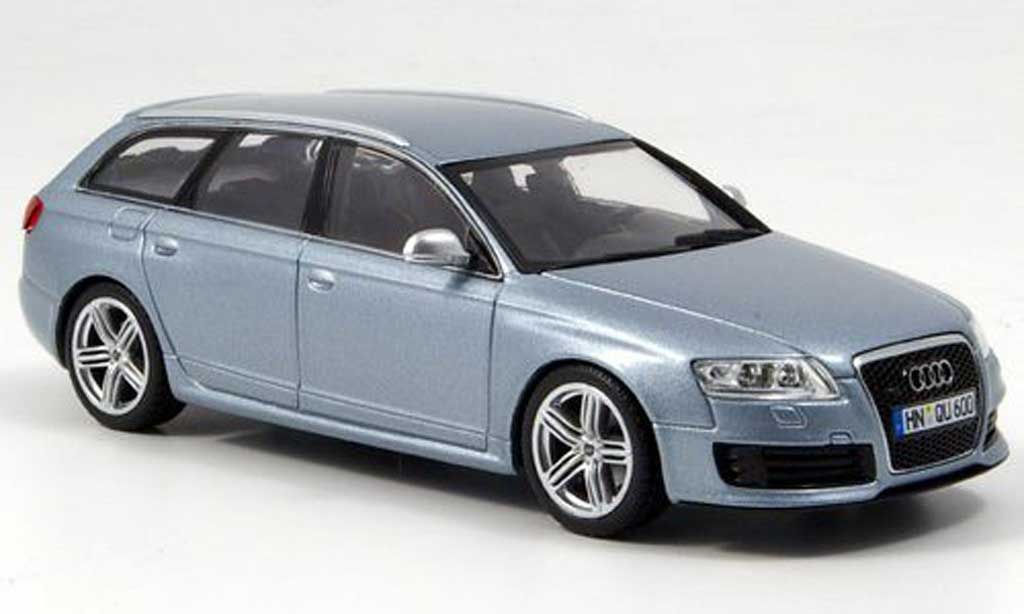 Audi RS6 1/43 Minichamps Avant grijs blauw 2008 modelauto