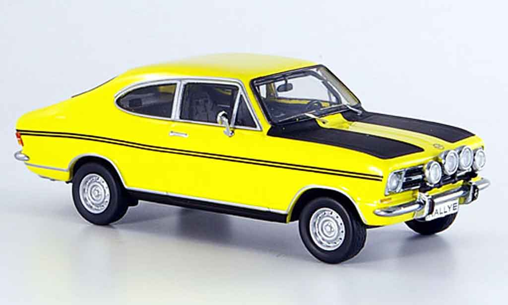 Opel Kadett B 1/43 Schuco B coupe geel zwart modelauto