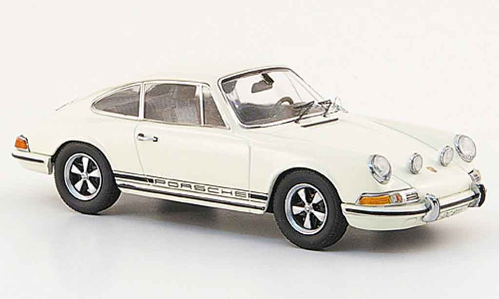 Porsche 911 1/43 Schuco S wit avec zwartem Schriftzug modelauto