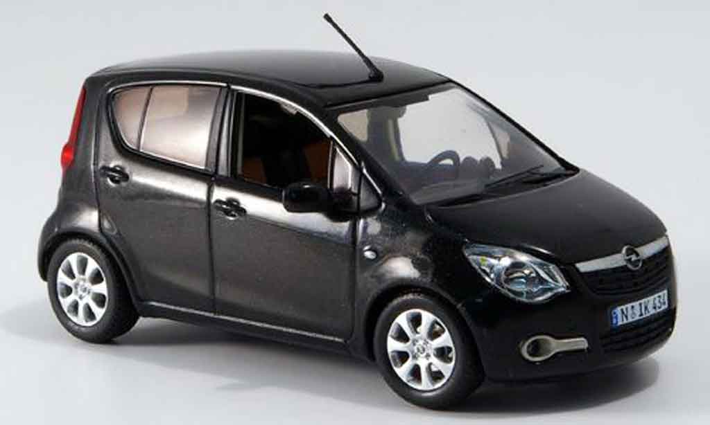 Opel Agila 1/43 Schuco zwart modelauto