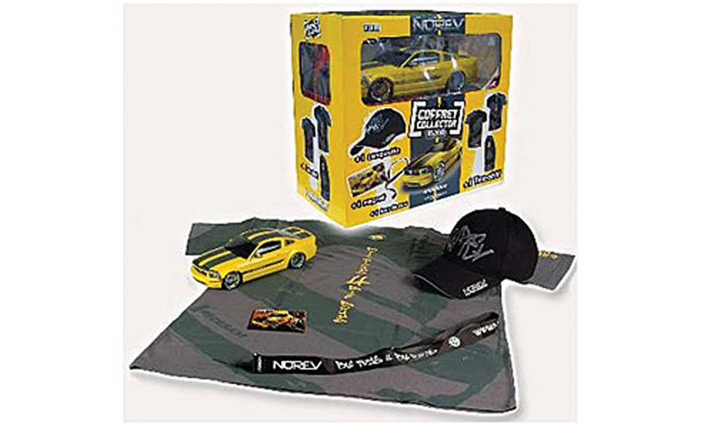 Ford Mustang Cesam 1/18 Norev Cesam by Paroodech geel/grijs 2007 modelauto