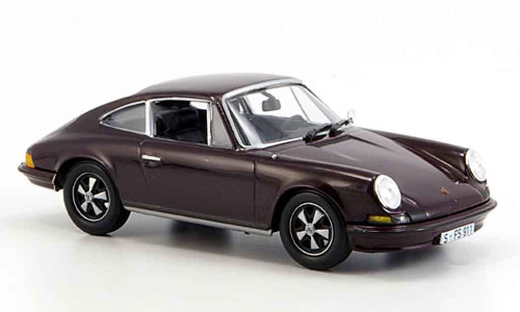 Porsche 911 2.4 1/43 Norev 2.4 S bruin 1973 modelauto