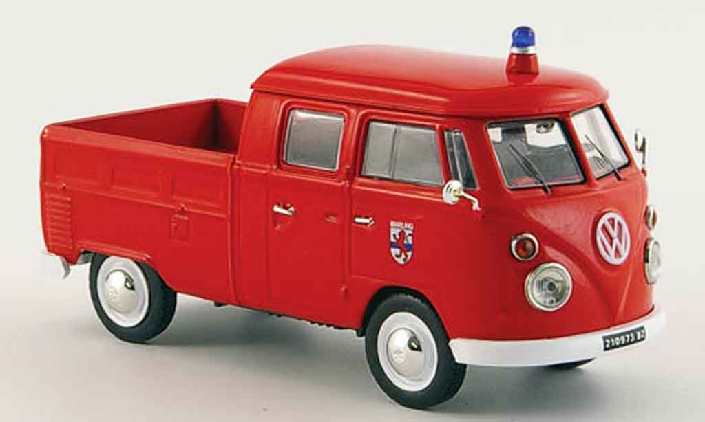 Volkswagen Combi 1/43 Norev t 1 doppelkabine pompier 1961 modelauto
